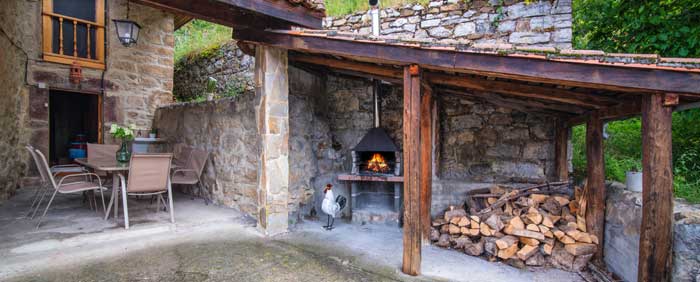 casa rural con barbacoa