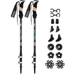 TAOCOCO 2PCS Telescópico Senderismo Stick-7075 Aleación de Aluminio Palo de Trekking Ultra Ligero Trail Running/Montaña