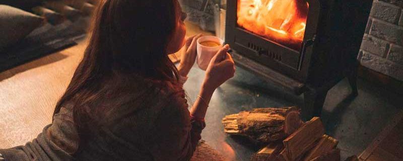 casa rural cerca senda del oso con chimenea