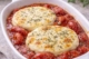 Tomate confitado con queso provolone fundido preparado en Thermomix